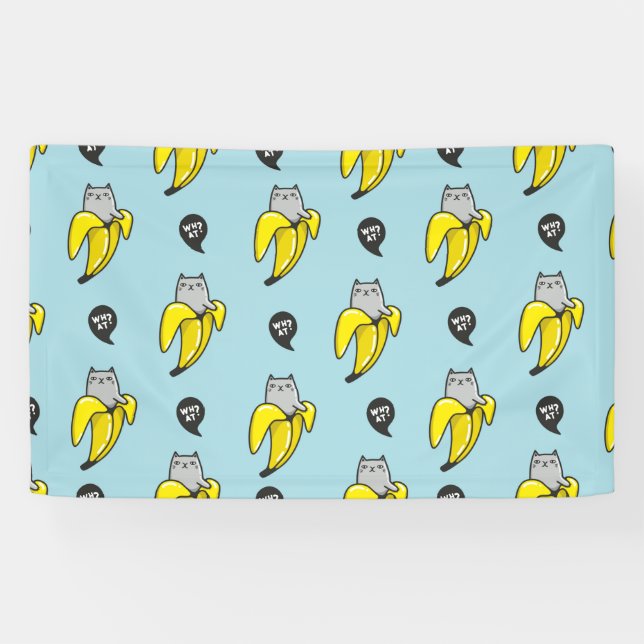 Banderoles Chat en banane (Horizontal)