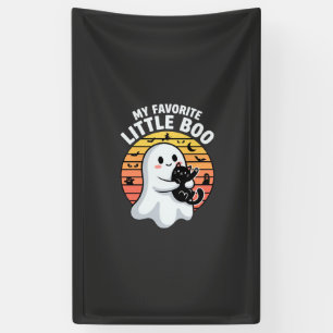 Banderoles Chat fantôme de Halloween Little Boo