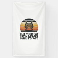 Chat noir drôle Pspsps Design vintage coucher de s