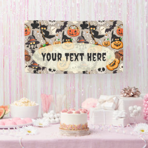 Banderoles Chats drôles de Halloween Fête