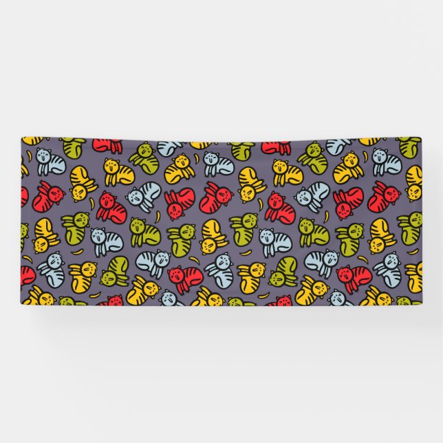 Banderoles Chats plus bananes (Horizontal)