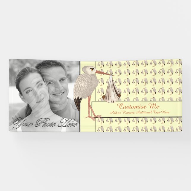 Banderoles Chaussure classique (Bébé sur le chemin) Neutre 2 (Horizontal)