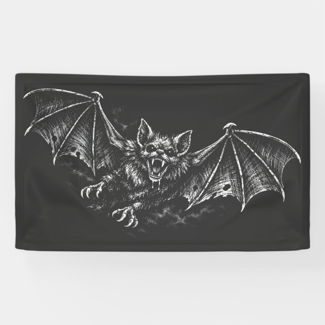 Banderoles Chauve-souris plongeante - par BurnsInHell (Horizontal)