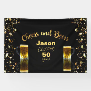 Banderoles Cheers & Beers 50e anniversaire 4'x6'