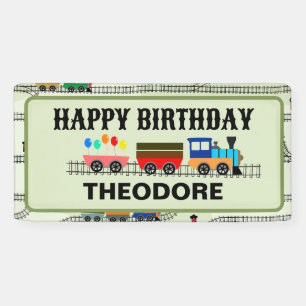 Banderoles Chemins de fer Trains & Trains Vinyl Banner, 2'x1'