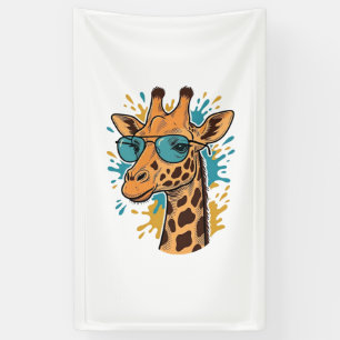 Banderoles Chemise à lunettes de soleil de girafe gravée vint