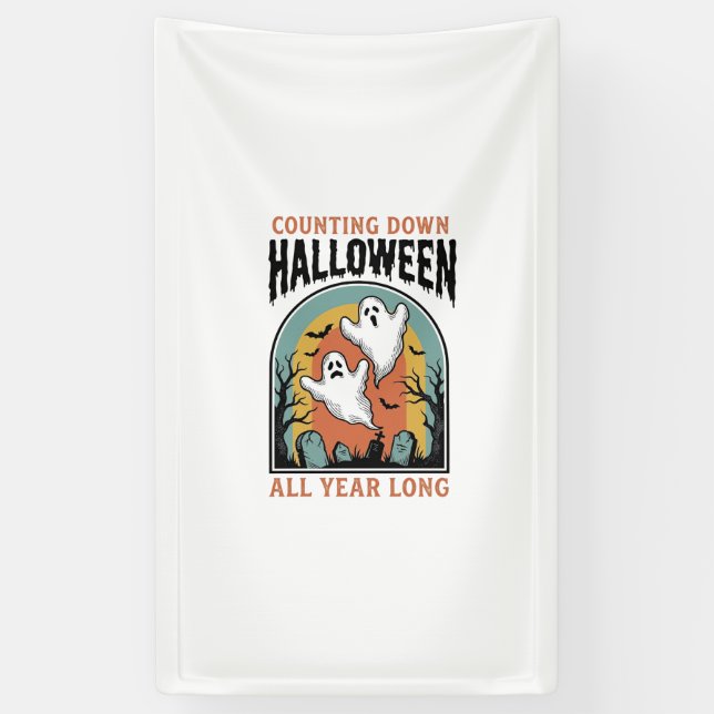Banderoles Chemise de compte à rebours d'Halloween Graphique  (Vertical)