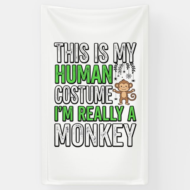 Banderoles Chemise de conception de costume humain de singe d (Vertical)