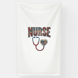 Banderoles Chemise de conception de stéthoscope patriotique d