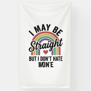 Banderoles Chemise de fierté arc-en-ciel Straight But Kind Vi