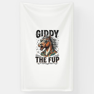Banderoles Chemise de gravure vintage de cheval de Fup drôle