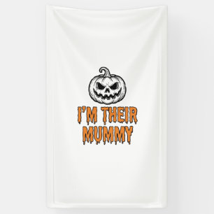 Banderoles Chemise de gravure vintage de citrouille de momie