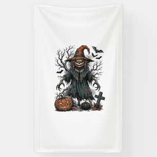 Banderoles Chemise de Halloween Citrouille Épouvantail Sorciè