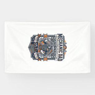 Banderoles Chemise de Mécanicien de la Fête des Pères Papa Dr