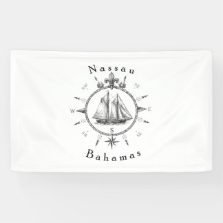 Banderoles Chemise de navigation Nassau Bahamas à voile compa