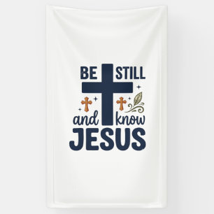 Banderoles Chemise de typographie chrétienne « Be Still and K