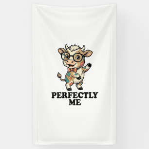Banderoles Chemise de vache mignonne avec des lunettes Vibes 
