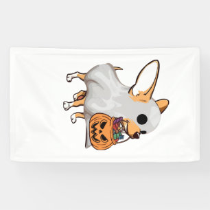 Banderoles Chemise Halloween Citrouille Fantôme Chihuahua