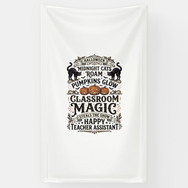 Banderoles Chemise Halloween d'Assistant d'Enseignant avec de (Vertical)