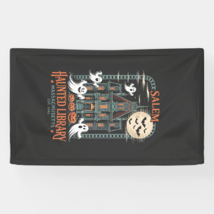 Banderoles Chemise Halloween Ver de Livre Bibliothèque Hantée