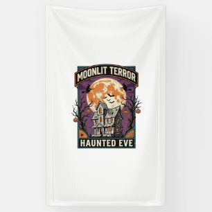 Banderoles Chemise Haunted Moon Gravure Vintage Halloween Gra