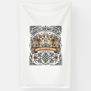 Banderoles Chemise pour amateur de Corgi Gravure vintage drôl