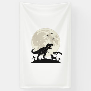 Banderoles Chemise silhouette de cimetière de chien dinosaure