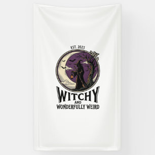 Banderoles Chemise sorcière vintage avec art Halloween de lun