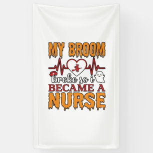Banderoles Chemise vintage drôle d'infirmière Halloween Mon b