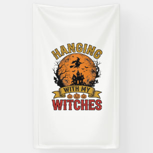 Banderoles Chemise vintage Halloween avec mes sorcières De