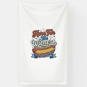 Banderoles Chemise vintage hot dog Here For The Wieners_1