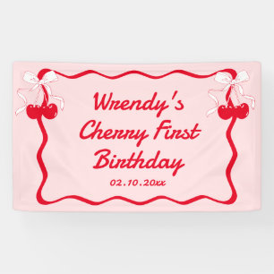 Banderoles Cherry 1er anniversaire Accueil