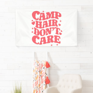 Banderoles Cheveux de camping, on s'en fiche Filles de campin