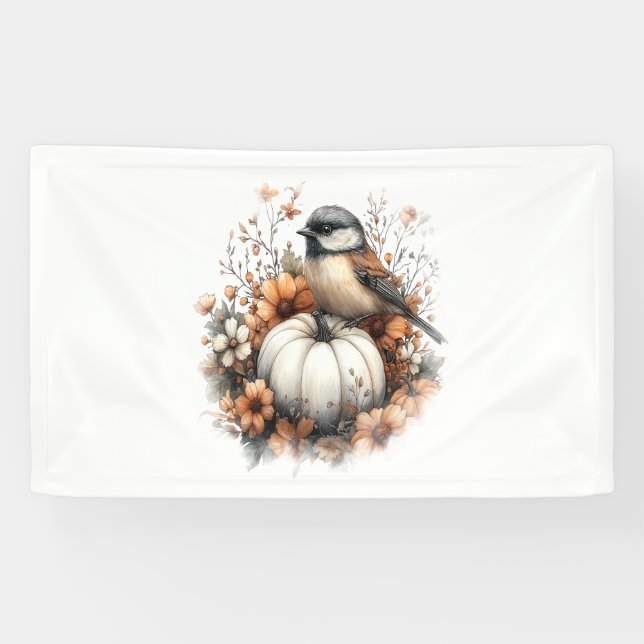 Banderoles Chickadee Shirt Pays Citrouille (Horizontal)