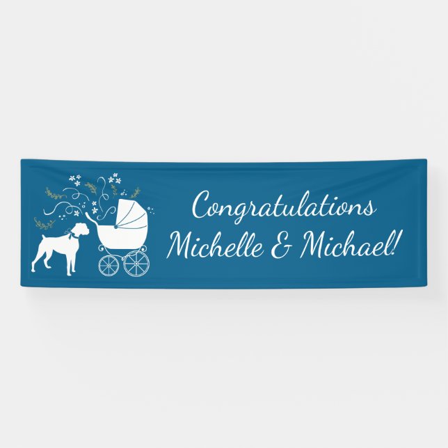 Banderoles Chien Baby shower Chien Chien Chien Chien Chien Ch (Horizontal)