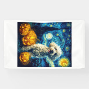 Banderoles Chien Caniche Mignon Halloween Jack O Lantern Citr