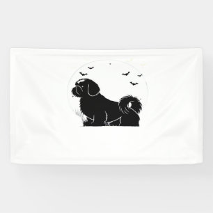 Banderoles Chien Chih Tzu - Silhouette de lune d'Halloween Cl