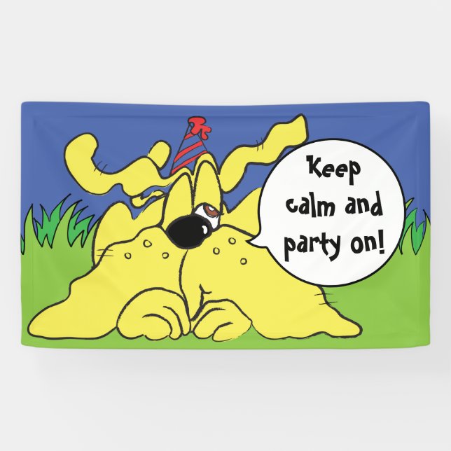 Banderoles Chien d'anniversaire HUH ! Personnalisez (Horizontal)