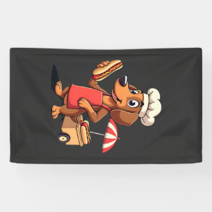 Banderoles Chien de Dachshund Drôle Weenie Saucisse Hotdog Sa