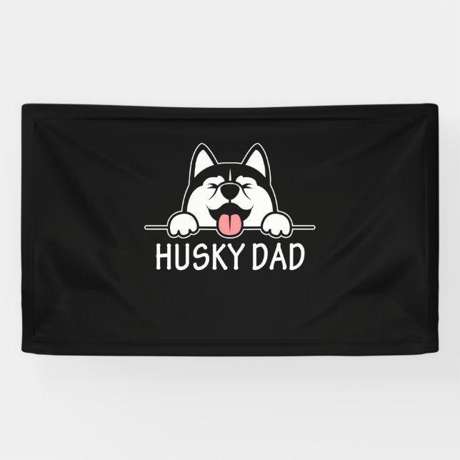 Banderoles Chien Husky Fière (Horizontal)