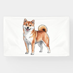 Banderoles Chien Shiba Inu - mignon et heureux