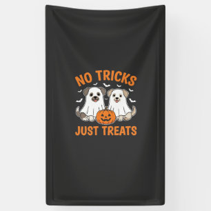 Banderoles Chiens fantômes d'Halloween Pas de tours juste des