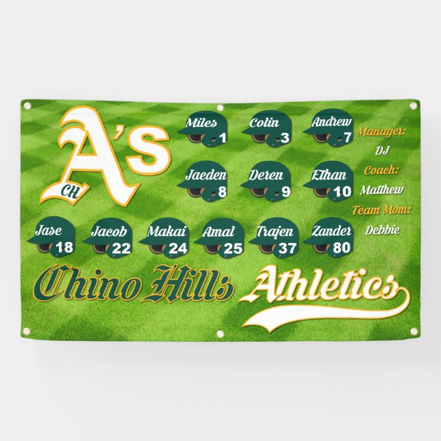Banderoles Chino Hills AA A's Banner (Horizontal)