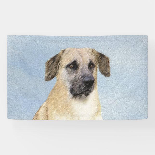 Banderoles Chinook (Oreilles Laissées) Peinture - Art Chien o (Horizontal)