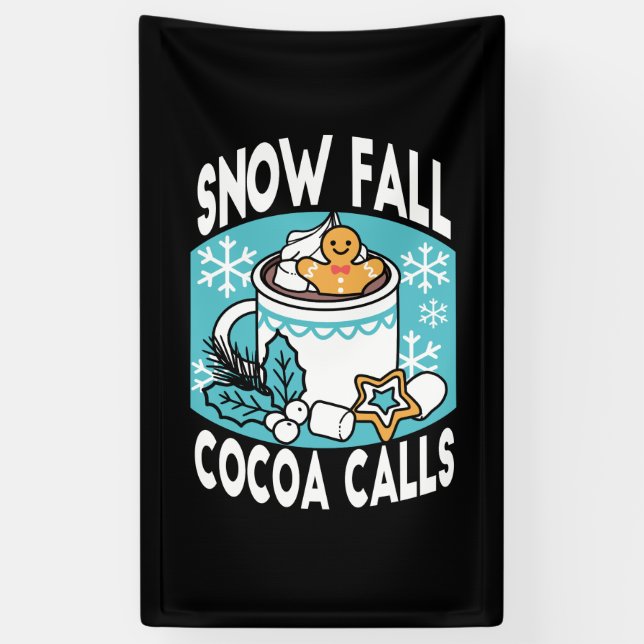 Banderoles Chocolat Chaud et Charme de l'Hiver - Appels de Ca (Vertical)