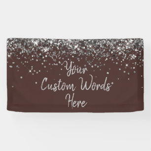 Banderoles Chocolat personnalisé argent Fête d'anniversaire p