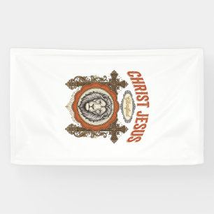 Banderoles Christ Jésus Lion Vintage Foi