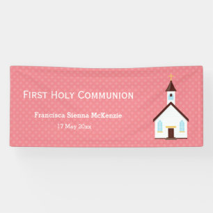 Banderoles Christening * choisir la couleur de l'arrière - pl