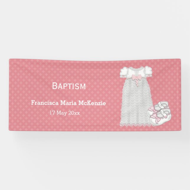 Banderoles Christening * choisir la couleur de l'arrière - pl (Horizontal)