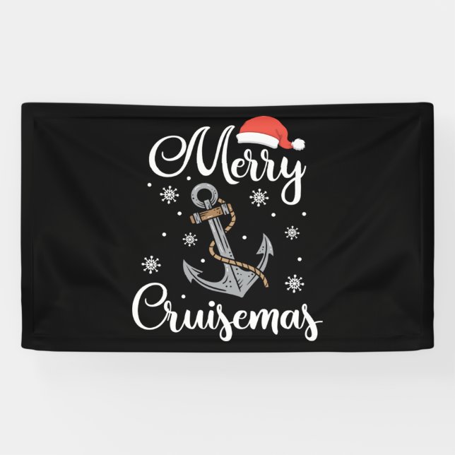 Banderoles Christmas Merry Cruisemas Holiday Cruising Gift (Horizontal)